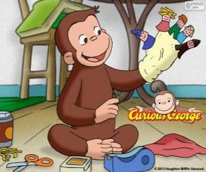 Puzzle Ο περίεργος πίθηκος Γιώργος κάνει μαριονέτες